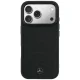 Mercedes Leather Mesh with Bow Line MagSafe dėklas telefonui iPhone 17 Pro Max, juodas