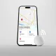 SBS Track My Circle Item Locator Compatible with Apple Find My 2-Pack - White