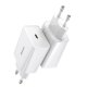 Быстрое сетевое зарядное устройство Baseus Speed Mini USB-C 20W, Белое