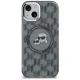 Karl Lagerfeld iPhone 15 Case IML Monogram Karl & Choupette MagSafe, Black
