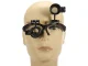 Watchmaker Headband Magnifying Glasses with LED Light and 10x 15x 20x 25x Lenses, Black