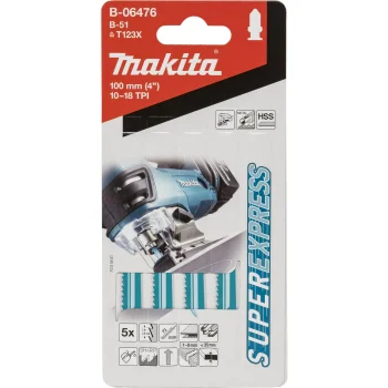 Makita B-06476 B-51 Metal Jigsaw Blades 100 mm, 5 pcs