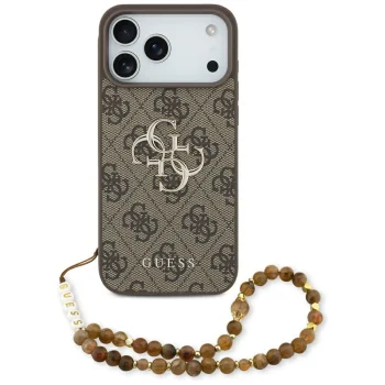 Guess 4G Strap 4G Classic Logo Phone Case Cover iPhone 17 Pro Max - Brown