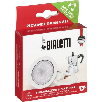 Bialetti Replacement Gaskets & Filter Set (6 Cups)
