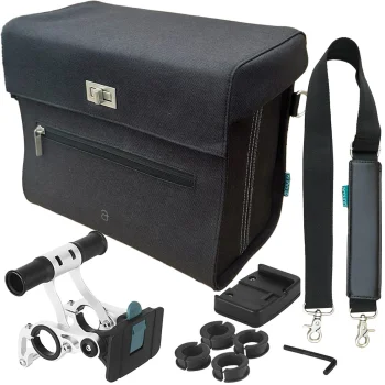 Bakalu Around Handlebar Bike Bag Basket with Click Mount, 9L
