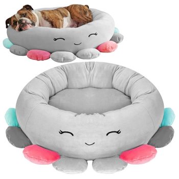 Soft Round Donut Pet Bed for Dogs and Cats 70 cm