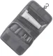 Travel toiletry bag with roll-up design, grey