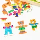 Bakalu Wooden Dress-up Puzzle Bear Family Emotions, 47 Pcs