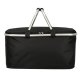 Foldable Thermal Picnic and Shopping Basket, 25L, Black