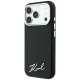 Karl Lagerfeld Saffiano Small Script Metal Case for iPhone 17/18 Pro Max - Black