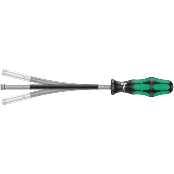 Wera 393 S Extra Slim Bit Holder with Flexible Shaft 1/4", Green/Black