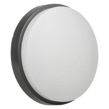 Maclean MCE342 LED Wall & Ceiling Lamp, 15W, 1100lm, IP54, Grey