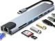 8-in-1 USB-C Hub Adapter (2x USB-C, Thunderbolt 3, 2x USB-A, HDMI 4K, SD/TF, RJ45)