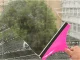 Window squeegee with flexible handle for water removal