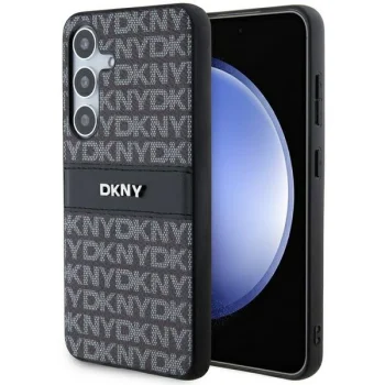 DKNY Samsung Galaxy S24 Case Mono Stripe & Metal Logo, Black