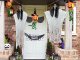 Halloween Hanging Decoration, Ghost with Mask, 90 cm, Black/White