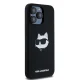 Karl Lagerfeld iPhone 15 Pro Case Silicone Choupette Head MagSafe, Black