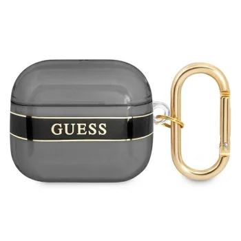 Guess GUA3HHTSK Strap Collection Case for AirPods 3, Black