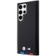 Samsung Galaxy S23 Ultra (SM-S918) BMW Leather Stamp Tricolor Case Cover (BMHCS23L22PTDK), Black