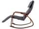 ModernHome Rocking Chair with Adjustable Footrest Grey/Walnut