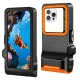 Tech-Protect IPX8 Pro Waterproof Phone Case, Orange/Black