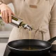 Glass Oil and Vinegar Dispenser with Measuring Scale and Steel Pourer, 500ml