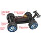 RC Radiovadāmā mašīna bagijs NQD Land Buster 4WD12 4x4 45km/h, Sarkana (STORE DEMO)