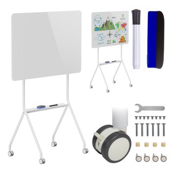 Ergo Office ER-306 Mobile Whiteboard, Single-Sided, 119x79 cm