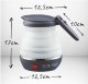 Adler Ad 1279 Silicone Folding Travel Kettle + Case, 0.6L