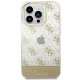 Guess 4G Pattern Script Case for iPhone 14 Pro, Gold
