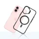 3mk iPhone 16 Case Satin Armor MagCase with MagSafe, Clear with Black Frame