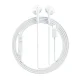 QCY LH1 In-Ear Wired Headphones with Remote and Microphone 1.15m - White
