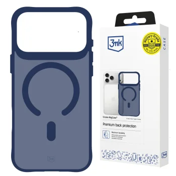 Magnetic Case 3mk iPhone 17 Pro Blue Translucent