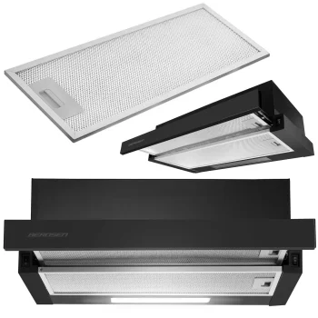 Berdsen BT-230 Telescopic Cooker Hood 59 cm, Matte Black