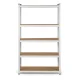 Humberg 4841 Metal Storage Shelving Unit 150x75x30 cm, White