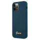 Guess iPhone 12 Pro Max Case Silicone Vintage, Blue