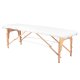 Balance 2-Segment Wooden Folding Massage Table, White