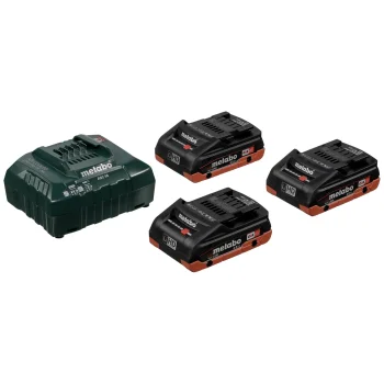 Battery and Charger Set Metabo Basic Set ASC 30-36V + 3x 18V 4.0 Ah LiHD