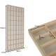 Kruzzel 00026969 Wooden Doll Shelf, 54 Compartments, Beige