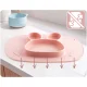 Ricokids Rabbit Silicone Suction Plate for Toddlers with Lid