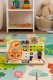 Ecotoys Wooden Sensory Educational Board with LED, Car Theme, 14 Elements