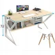 Computer office desk with shelf, 100x60 cm, black