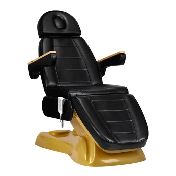 Electric Cosmetic Chair Sillon Lux 273B 3 Motors Gold Black