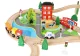 Wooden Children Toy Railway Train Track Car Road, 88 elements