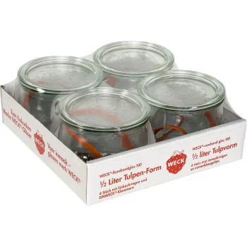 WECK Tulip Preserving Jars 0.5l, Set of 4