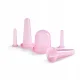 4Fizjo FACE+ Silicone Facial Massage Cupping Set, Pink, 5 pcs