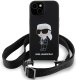 Чехол Karl Lagerfeld для iPhone 15 Crossbody Silicone Ikonik, черный
