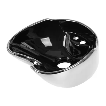 Gabbiano Ceramic Hair Wash Basin for Salon Backwash, Silver