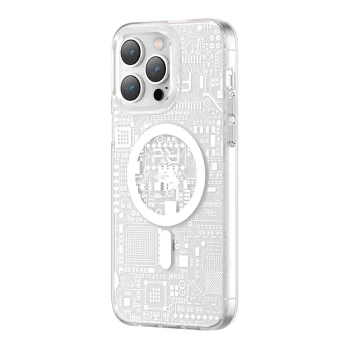 Kingxbar PQY Geek Series Magnetic Case for iPhone 14 Plus with MagSafe, Silver