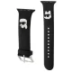 Karl Lagerfeld Apple Watch 42/44/45/49mm Strap 3D Rubber Karl&Choupette, Black